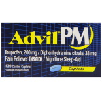 Advil PM Pain Reliever Nighttime Sleep Aid 200mg Ѥh - wv (120)