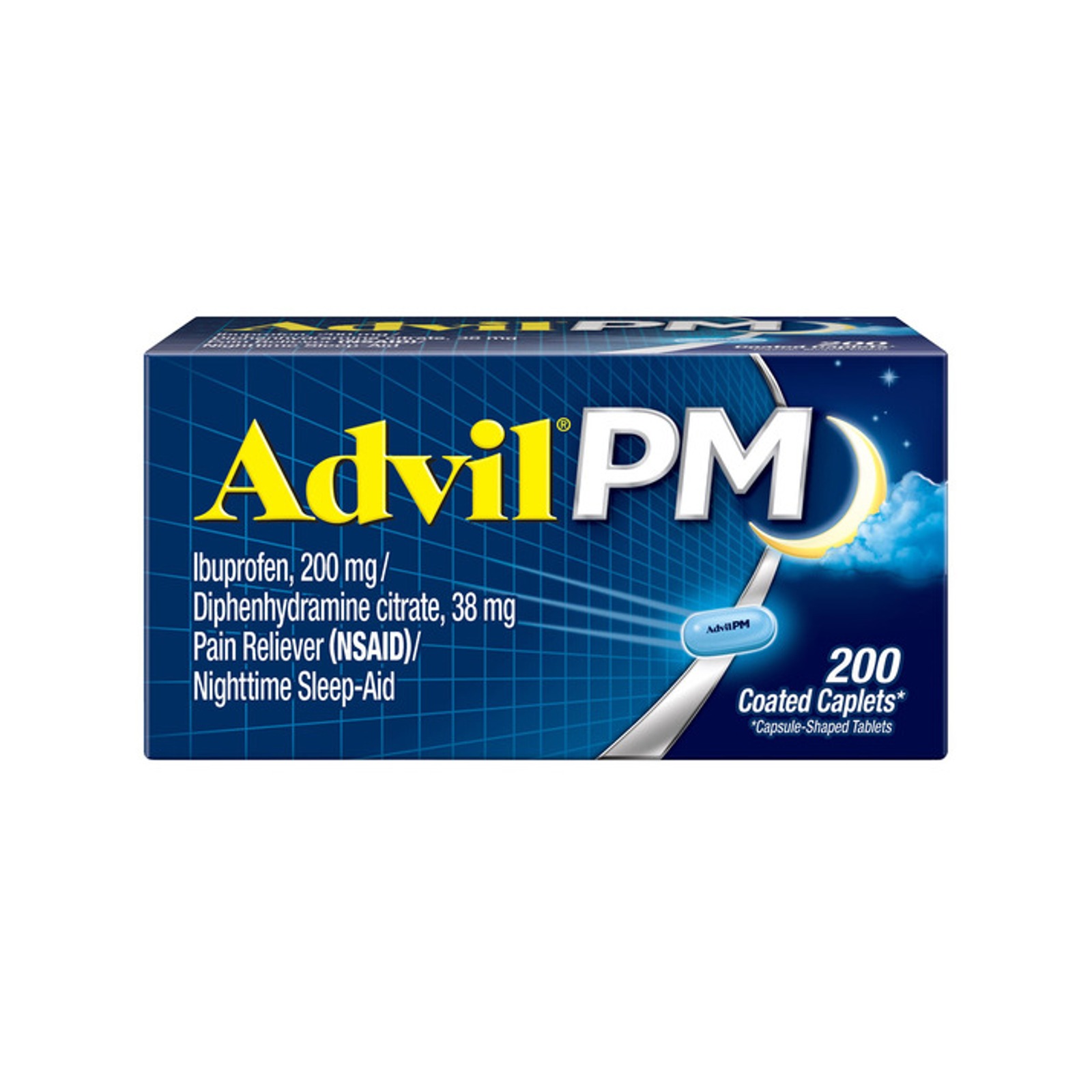 Advil PM Ibuprofen 200mg 夜間止痛安眠錠（200粒）