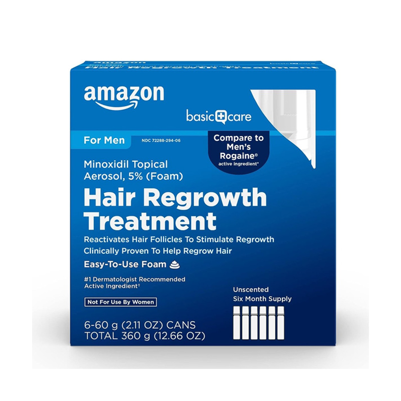 Basic Care Minoxidil 5% Foam 男性生髮幕絲（6個月份／6罐&