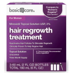 Basic Care 2% Minoxidil Solution For Women k-;vG (3Ӥ - 2oz*3)