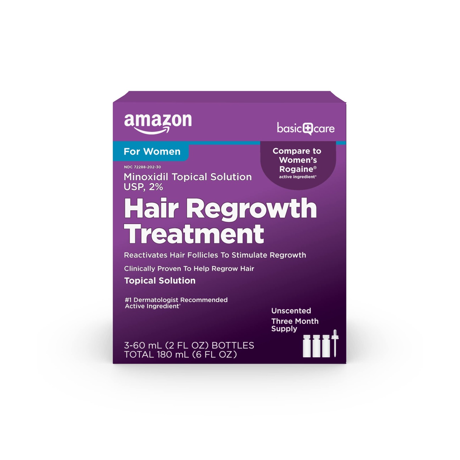 Basic Care Minoxidil 2% 女用生髮液（3個月份／3瓶）