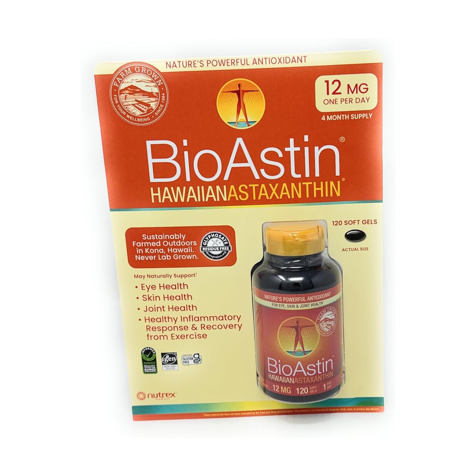 BioAstin Hawaiian Astaxanthin 12mg 蝦紅素（120粒）
