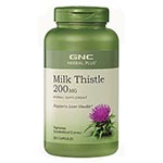 GNC Herbal Plus Milk Thistle 200mg, Vegetarian 奶薊草 (200粒)