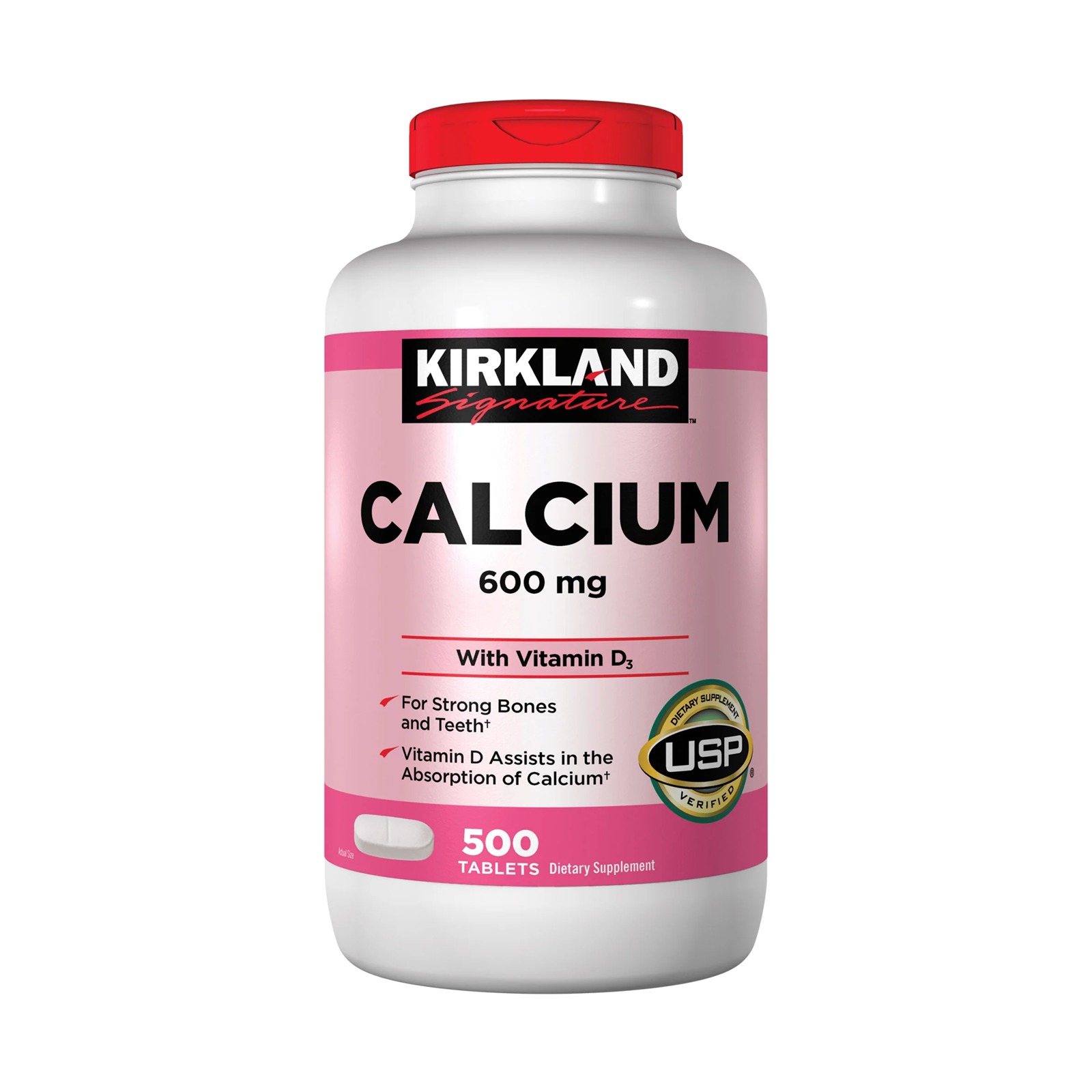 Kirkland Calcium 600mg+D3 柯克蘭鈣片（500粒）