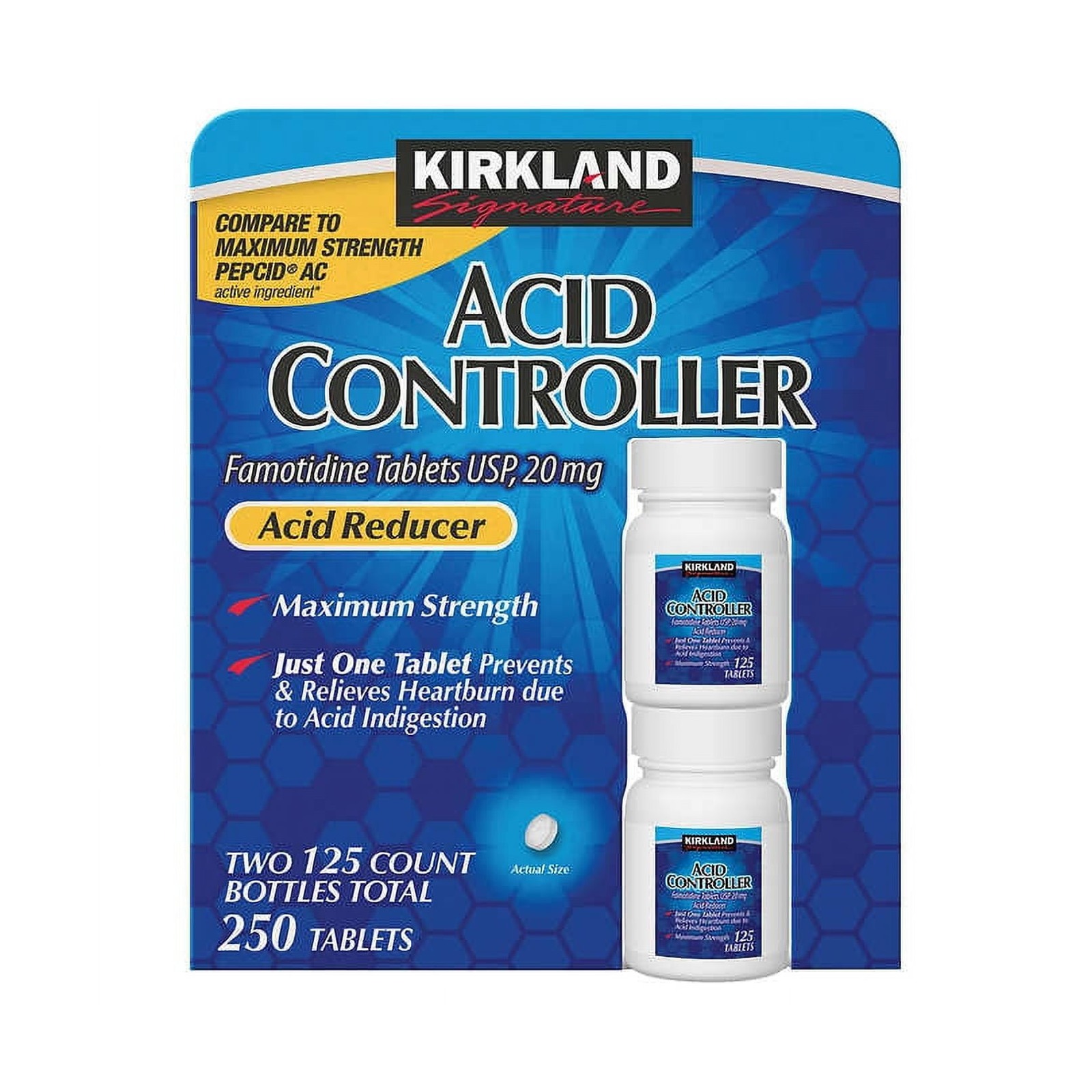 Kirkland Signature Famotidine 20mg Acid Controller 降胃酸片（250粒）