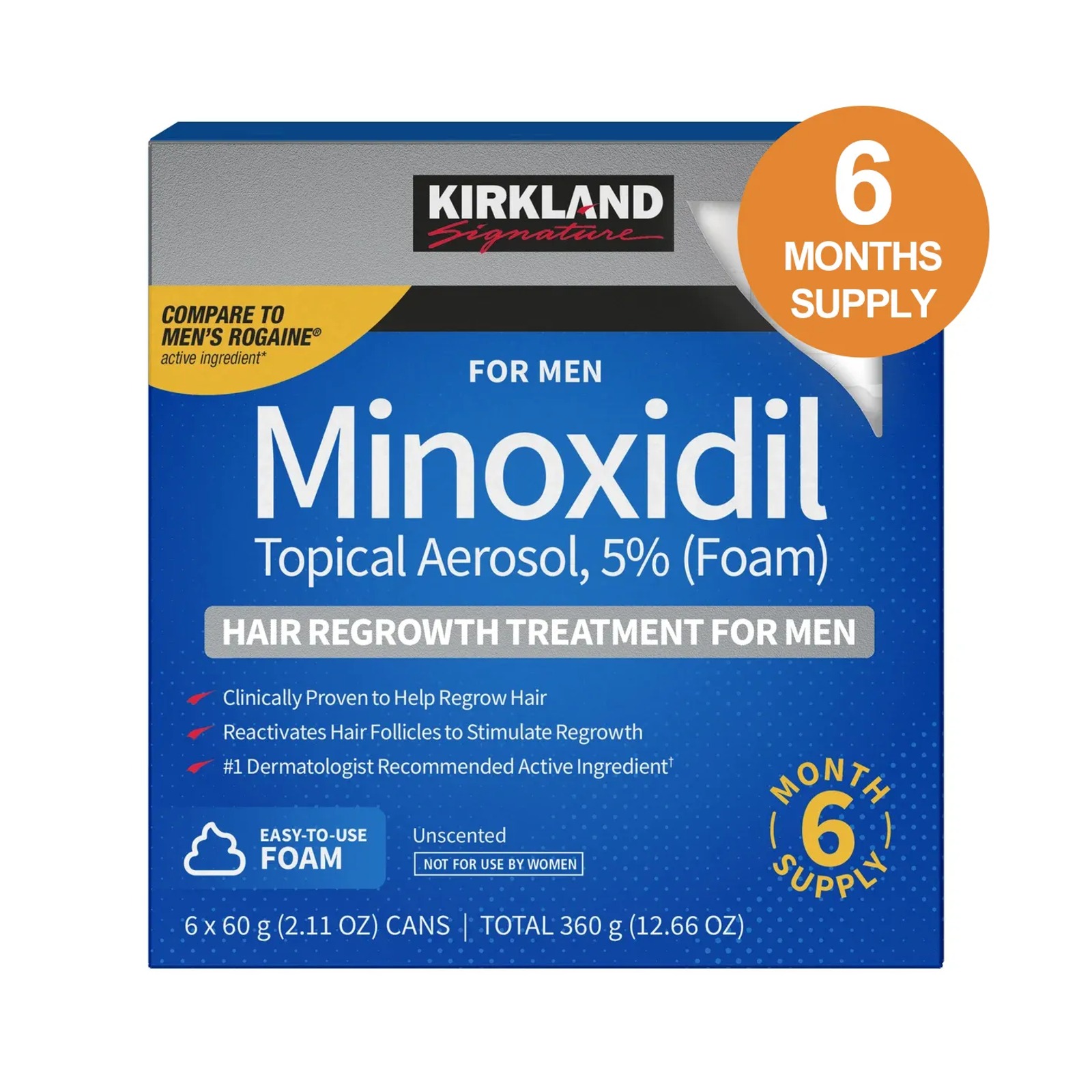 Kirkland 5% Foam 男性生髮幕絲（6罐）