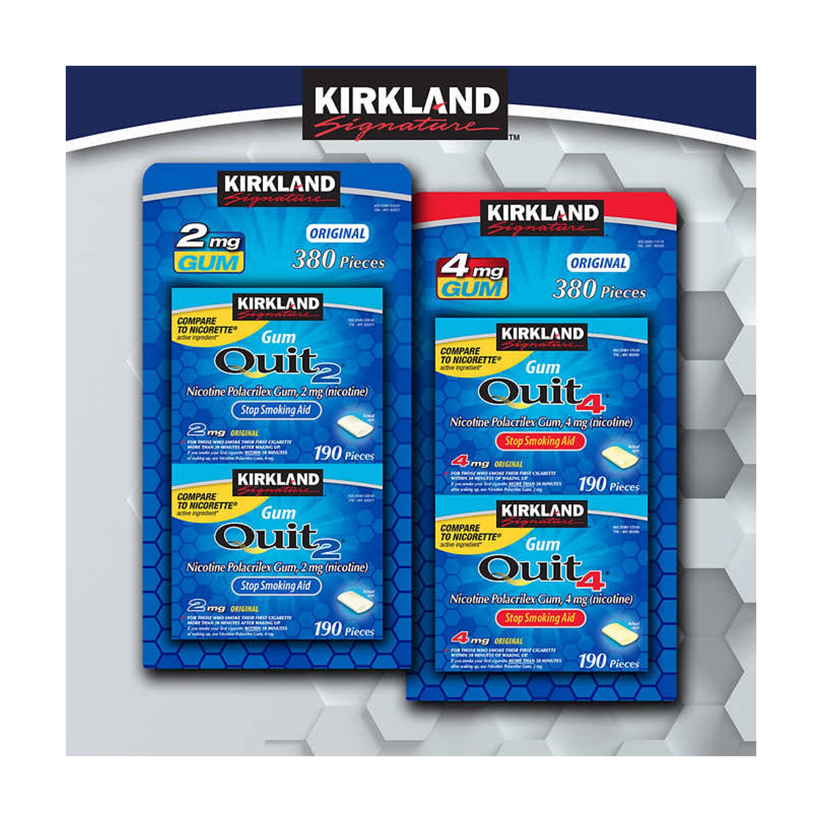 Kirkland Quit Gum 柯克蘭尼古丁口香糖（380片）