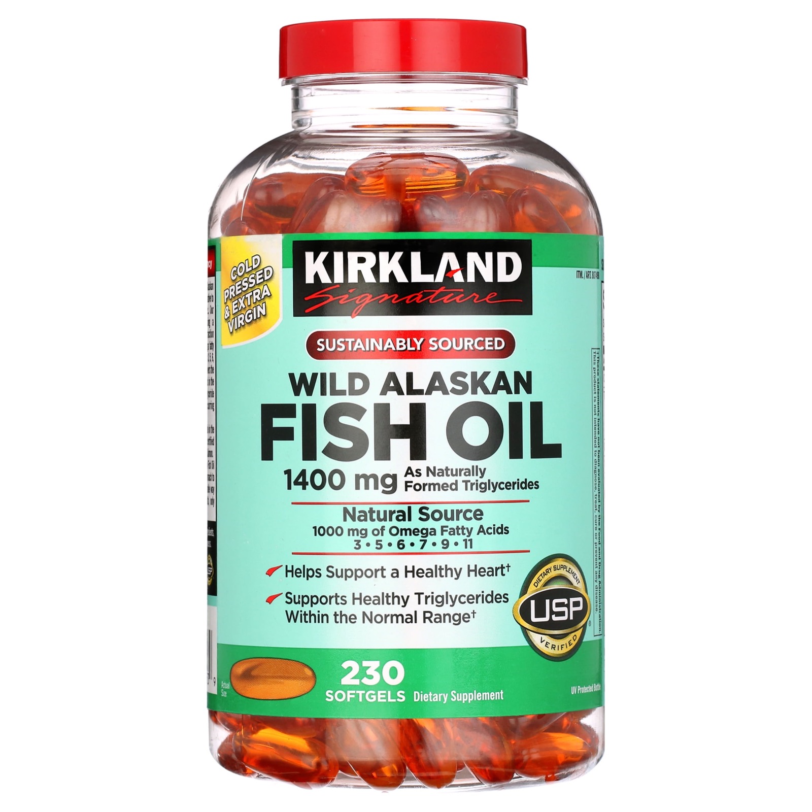 Kirkland Wild Alaskan Fish Oil 1400mg 野生阿拉斯加魚油（230粒）