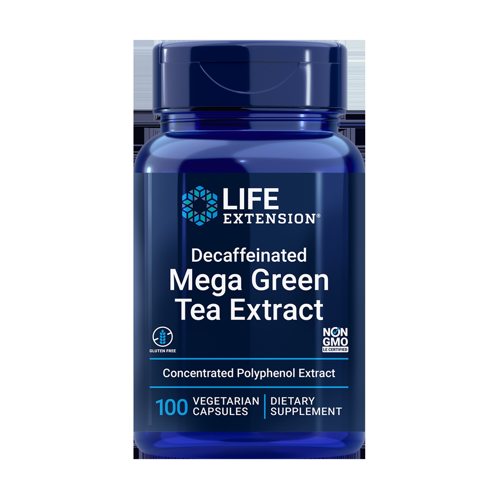 Life Extension Decaffeinated Mega Green Tea Extract 低咖啡因綠茶（100粒）