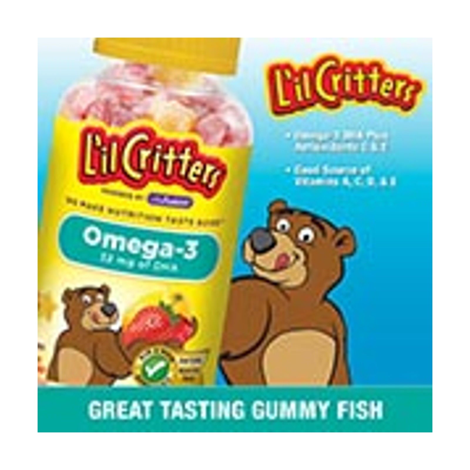 L'il Critters Omega-3 DHA 兒童魚油軟糖（180粒）