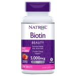 Natrol Biotin 5000mcg 維生素B養髮防脫髮片 (250粒)