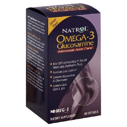 Natrol Omega-3 Glucosamine 硫酸葡萄糖氨/脂肪酸-針對膝蓋腫痛 (90粒)