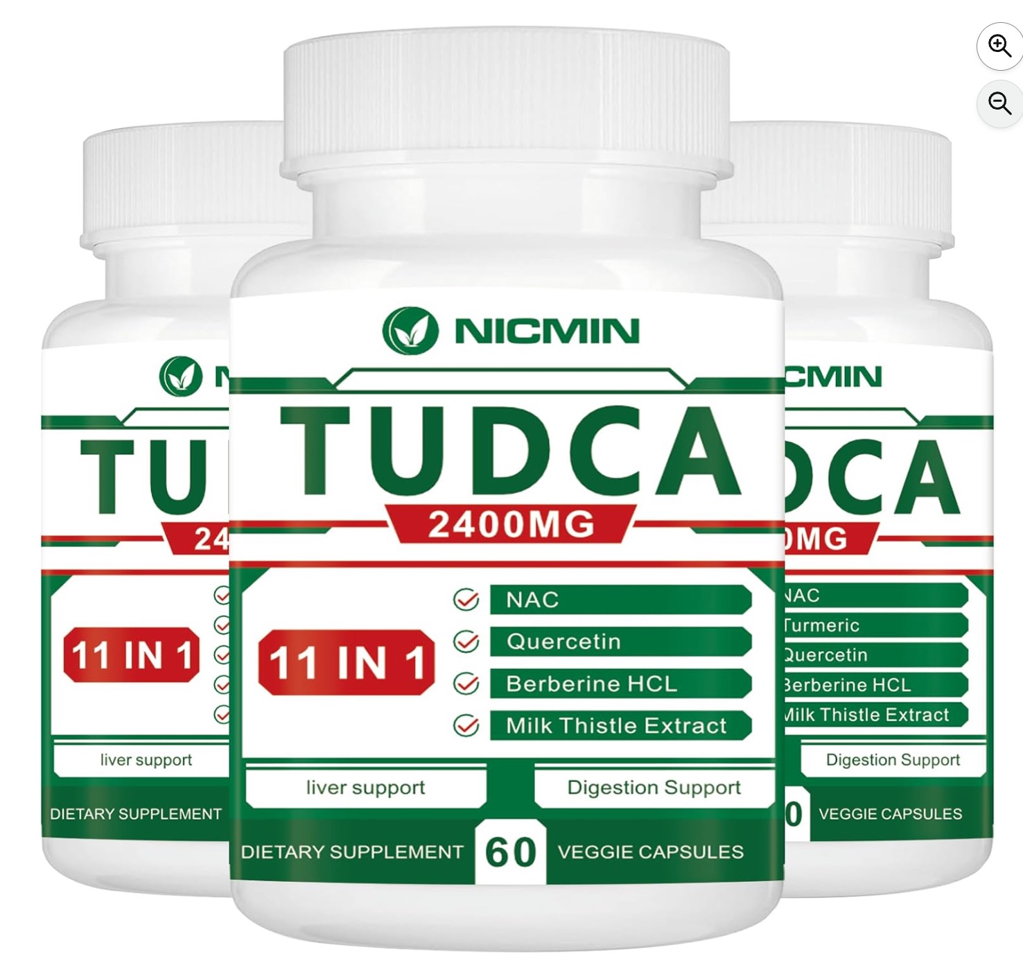 NICMIN TUDCA 2400 膽汁鹽複方膠囊(3瓶/180粒)