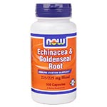 NOW Foods Echinacea & Goldenseal Root 225mg @Ѩ[W_ڽƤ (100)