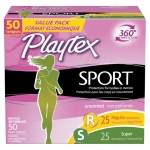 Playtex Sport Tampons, Unscented, Multi-Pack Bʥδֱ (25+25)