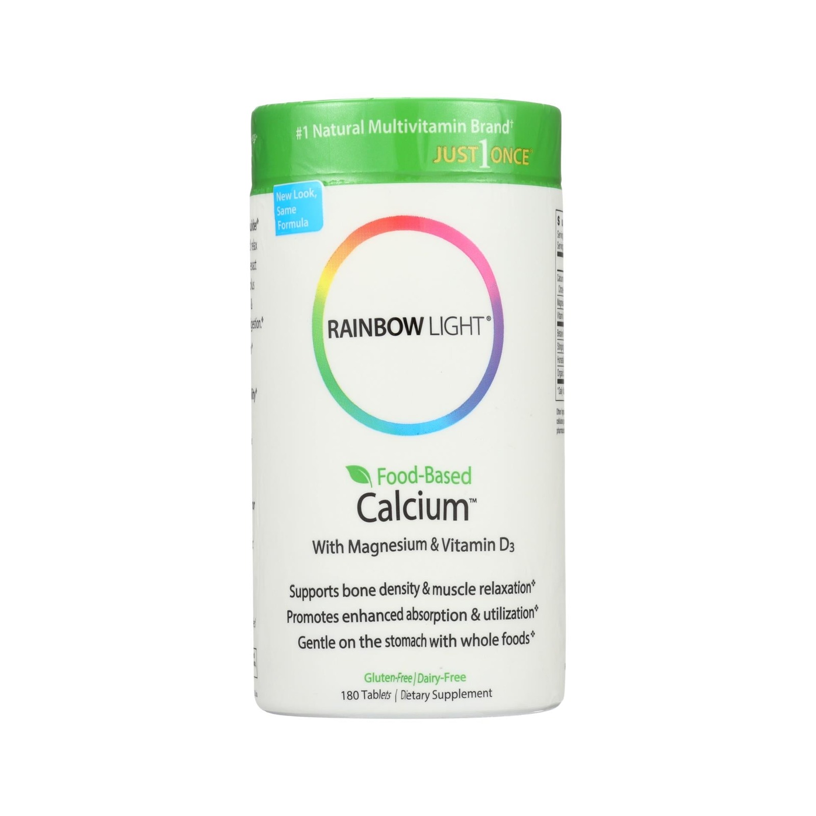 Rainbow Light Food Based Calcium 天然鈣片（180粒）