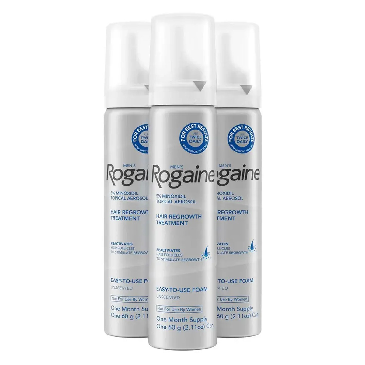 Rogaine Men's 5% Foam 男性落健幕絲（3個月份／3罐）