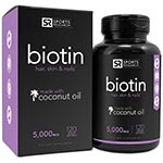 Sports Research Biotin (High Potency) / Coconut Oil 5000 生物素 (120粒)