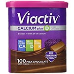 Viactiv Calcium plus D, Milk Chocolate 鈣質咀嚼牛奶巧克力糖 (100粒)