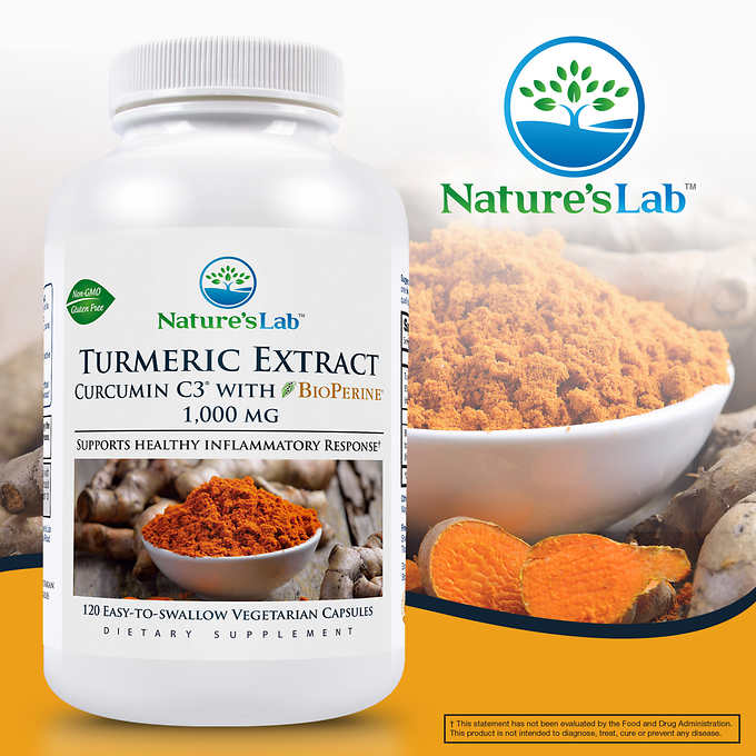 Nature's Lab Turmeric Curcumin C3, 1000mg  (180)