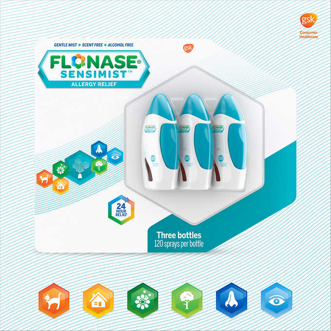 Flonase Sensimist Allergy Relief, 3 Bottles LӽwѼQ