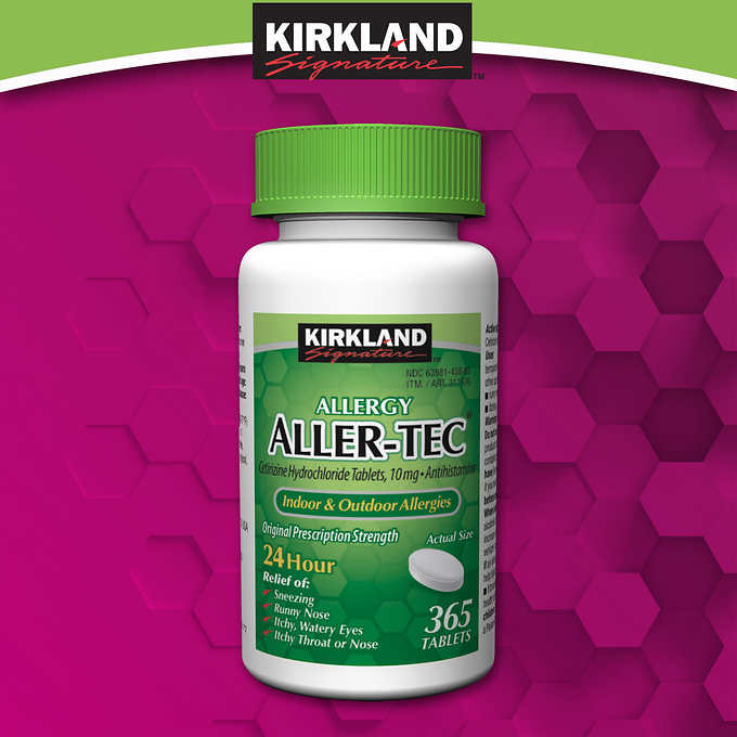 Kirkland Signature Aller-Tec , 365 Tablets 抗过敏盐酸西替利嗪片 (365粒）