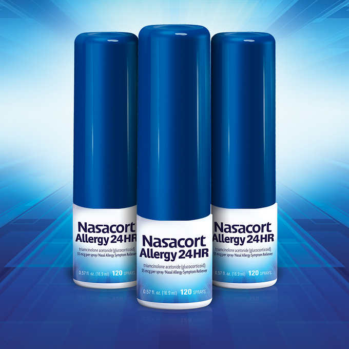 Nasacort Allergy 24HR, 3 Bottles 鼻腔噴霧 （3瓶）