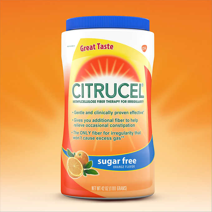 Citrucel Fiber Sugar Free, 42 Ounces 無糖纖維橘子味 (42oz）