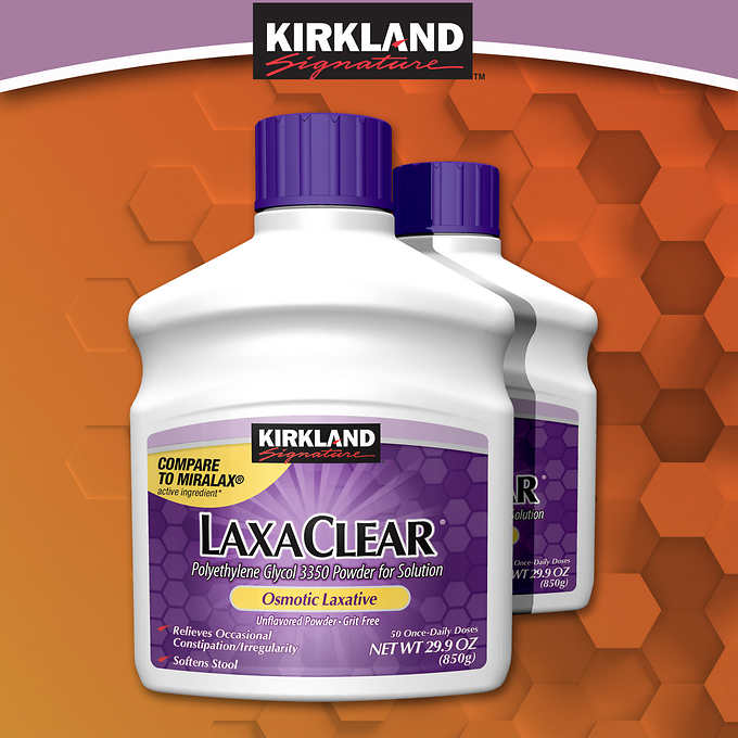 Kirkland Signature LaxaClear, 1700 Grams 聚乙二醇粉劑 （1700克）