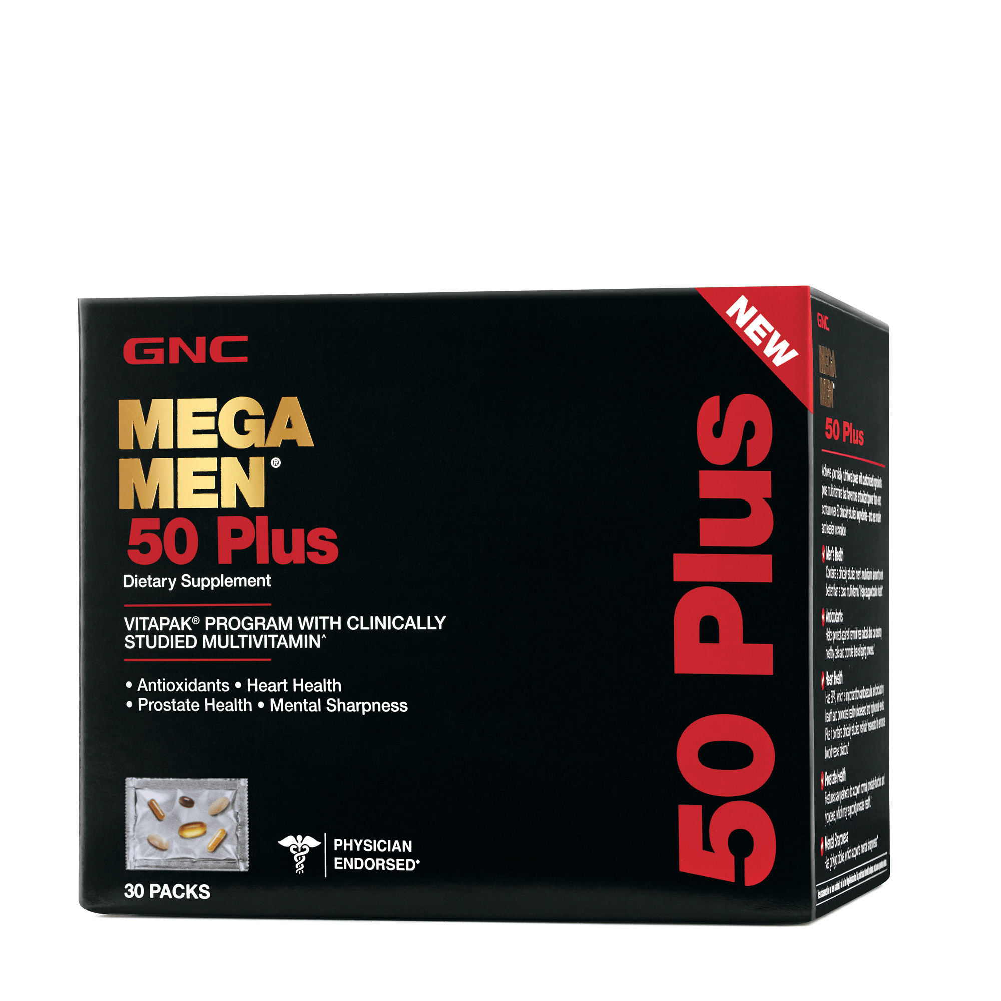 GNC Men's Mega Men 50 Plus Vitapak k50HWOMκR (30])